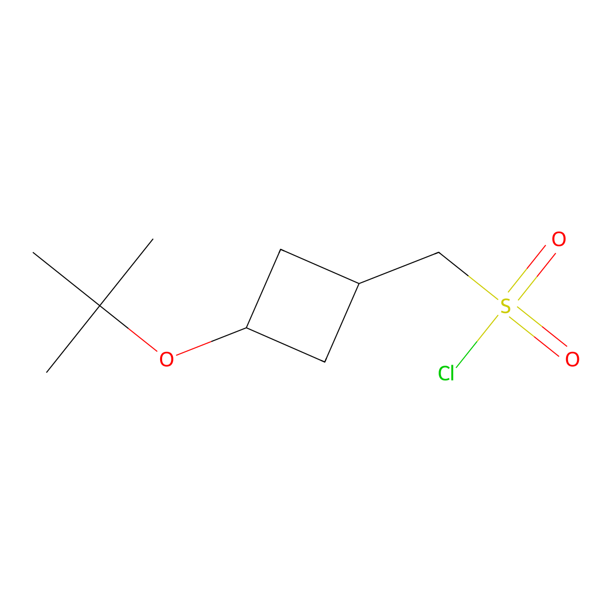 [3-(Tert-butoxy)cyclobutyl]methanesulfonyl chloride molecular structure, CAS 2243516-07-4