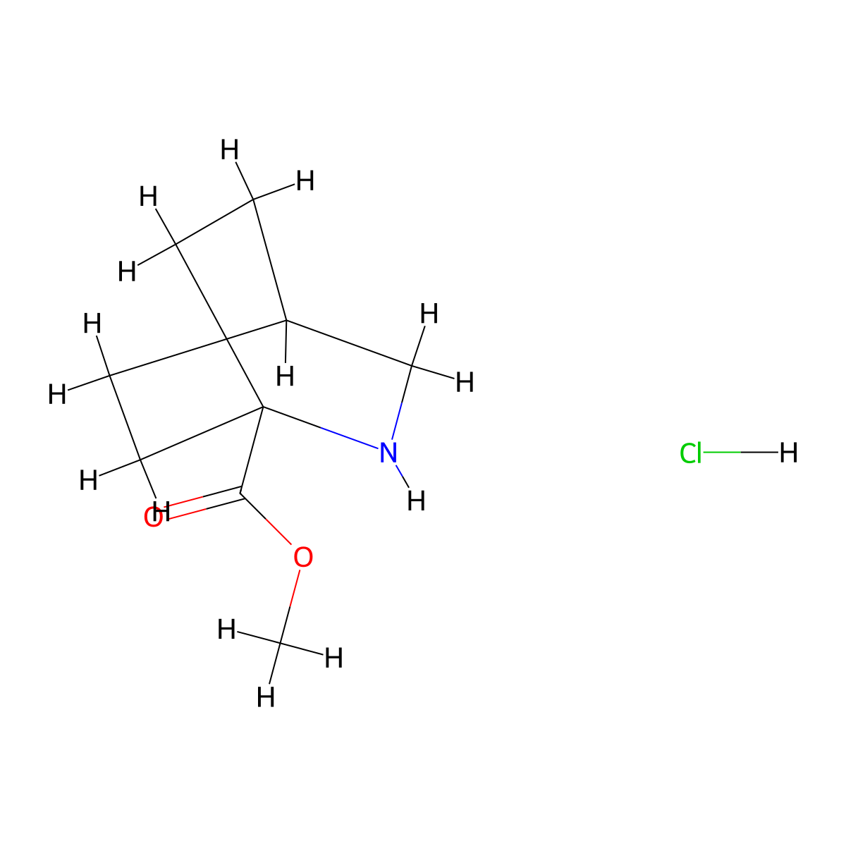 Methyl 2-azabicyclo(2.2.2)octane-1-carboxylate hydrochloride molecular structure, CAS 2243516-30-3