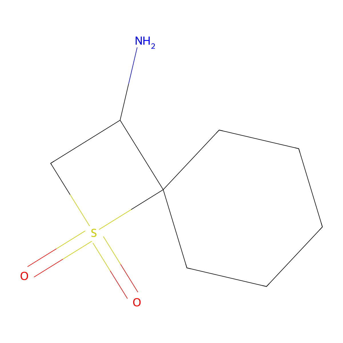 3-Amino-1lambda6-thiaspiro[3.5]nonane-1,1-dione molecular structure, CAS 2243516-33-6