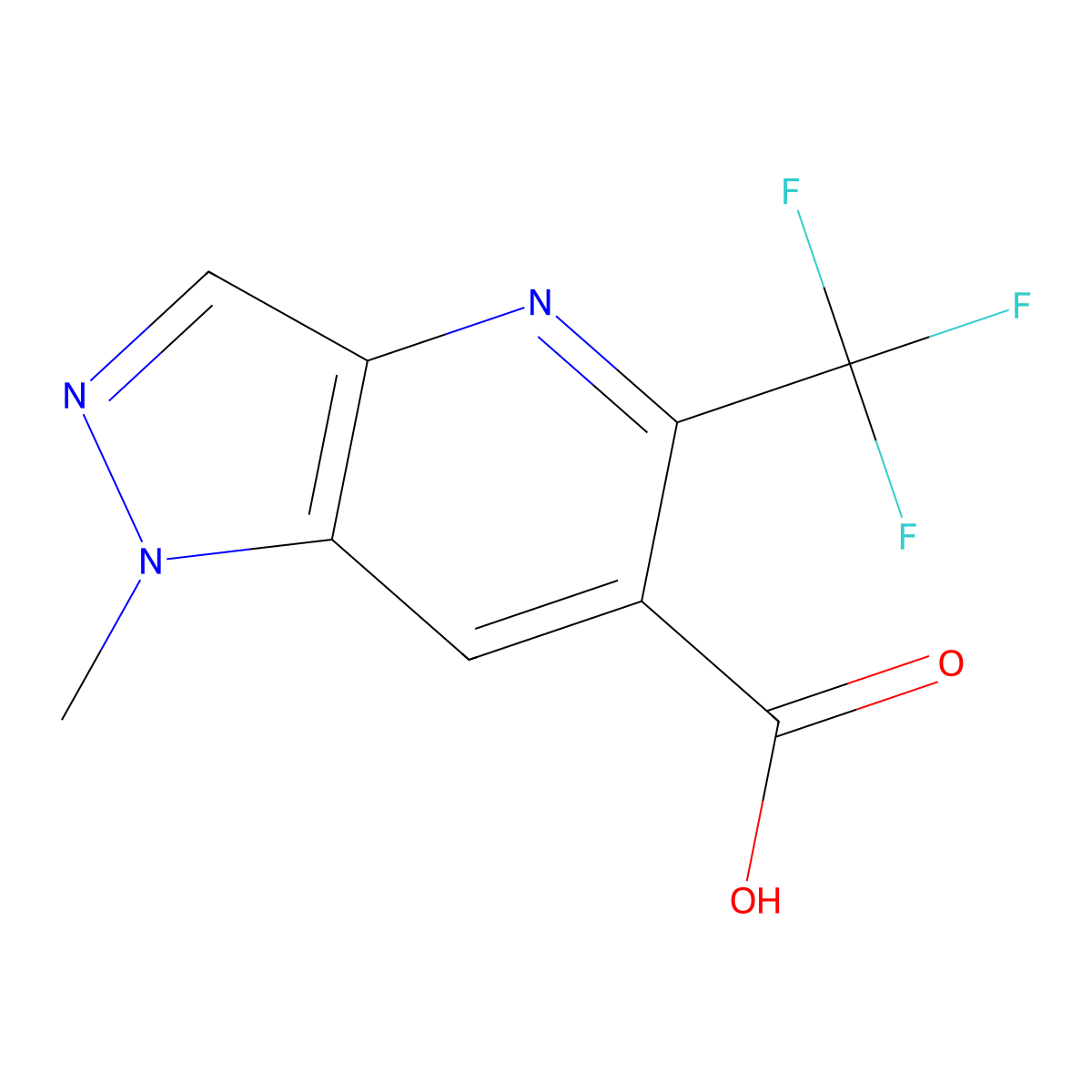 1-Methyl-5-(trifluoromethyl)pyrazolo[4,3-b]pyridine-6-carboxylic acid molecular structure, CAS 2243516-43-8