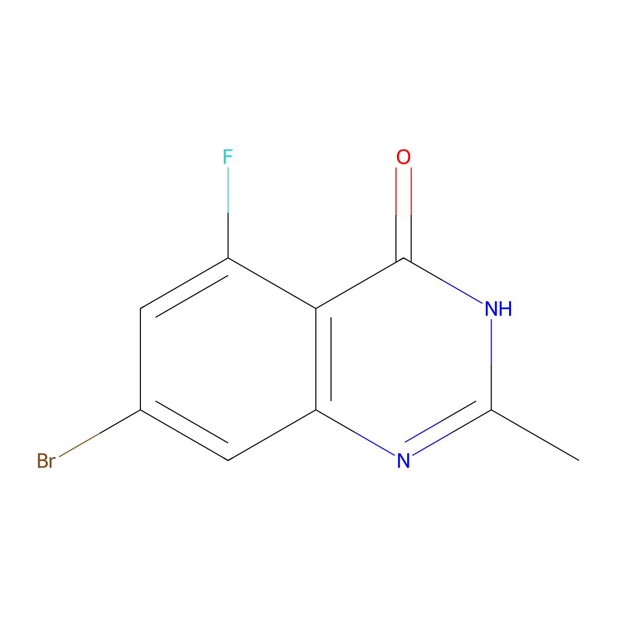 7-Bromo-5-fluoro-2-methyl-3,4-dihydroquinazolin-4-one molecular structure, CAS 2243516-66-5
