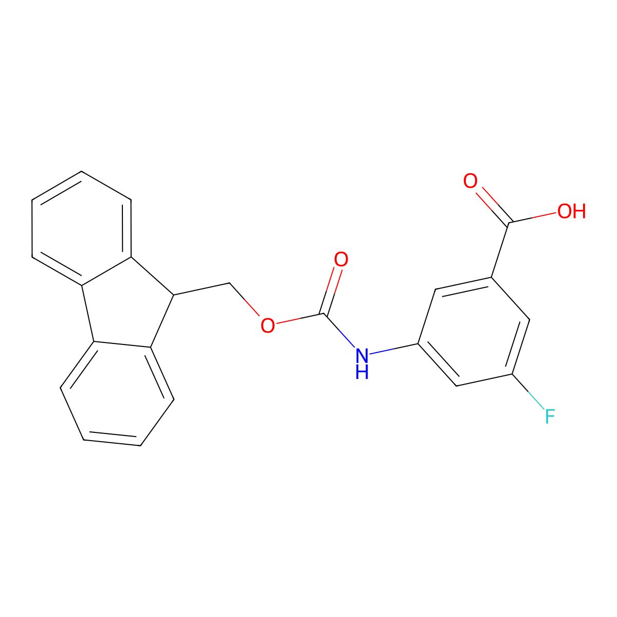 3-({[(9H-fluoren-9-yl)methoxy]carbonyl}amino)-5-fluorobenzoic acid molecular structure, CAS 2243516-67-6