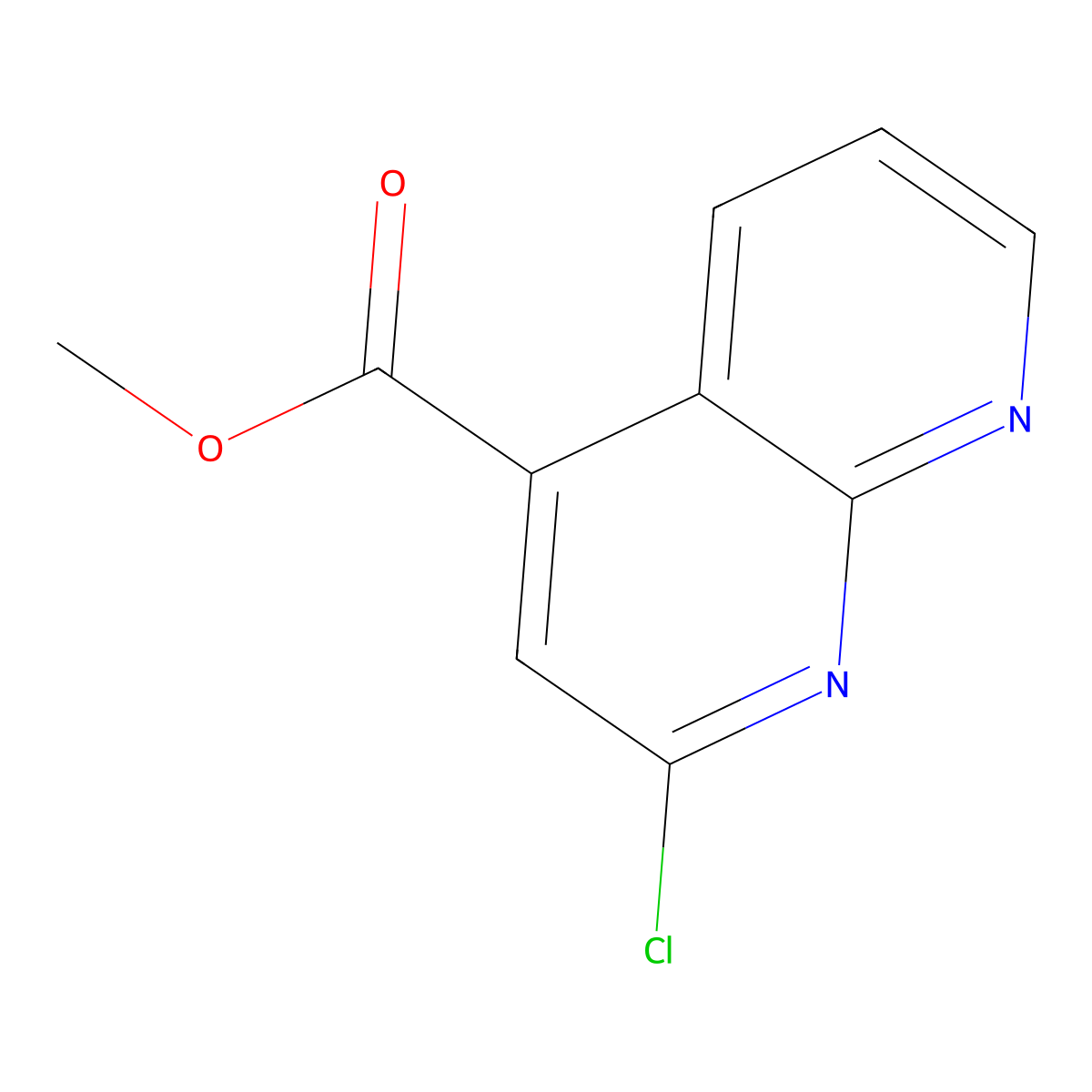 Methyl 2-chloro-1,8-naphthyridine-4-carboxylate molecular structure, CAS 2243516-73-4