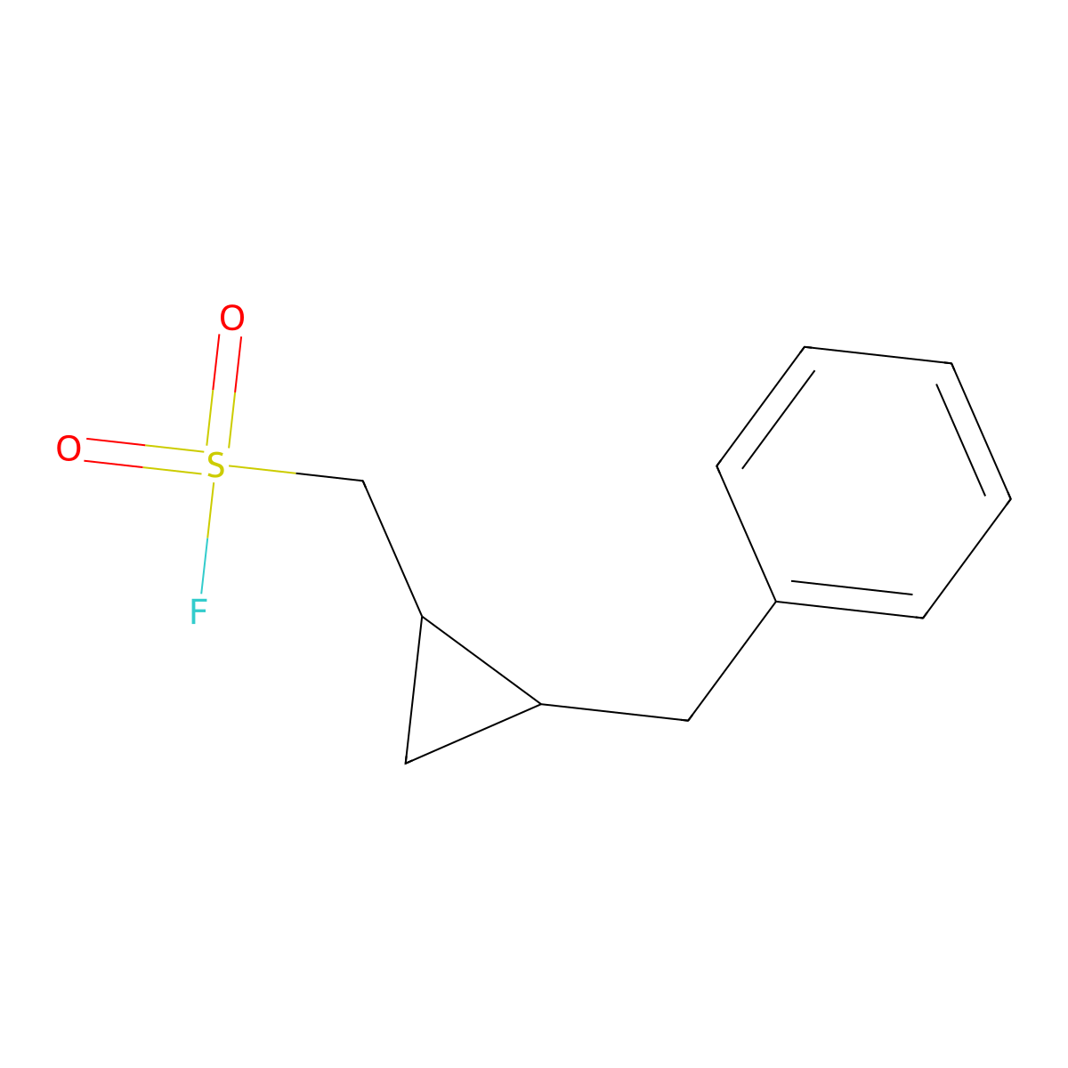 (2-Benzylcyclopropyl)methanesulfonyl fluoride molecular structure, CAS 2243516-80-3