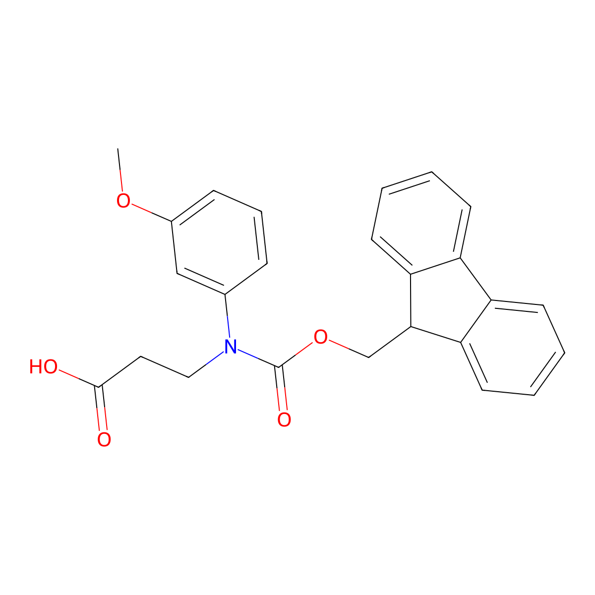 3-({[(9H-fluoren-9-yl)methoxy]carbonyl}(3-methoxyphenyl)amino)propanoic acid molecular structure, CAS 2243520-52-5