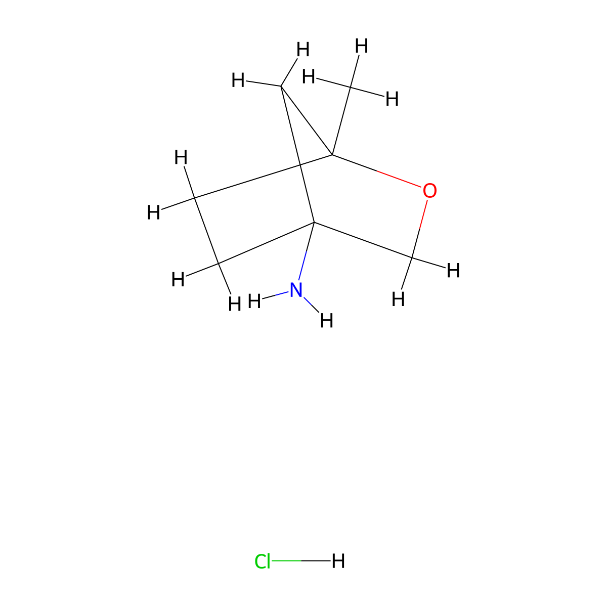 1-Methyl-2-oxabicyclo[2.2.1]heptan-4-amine hydrochloride molecular structure, CAS 2243520-62-7
