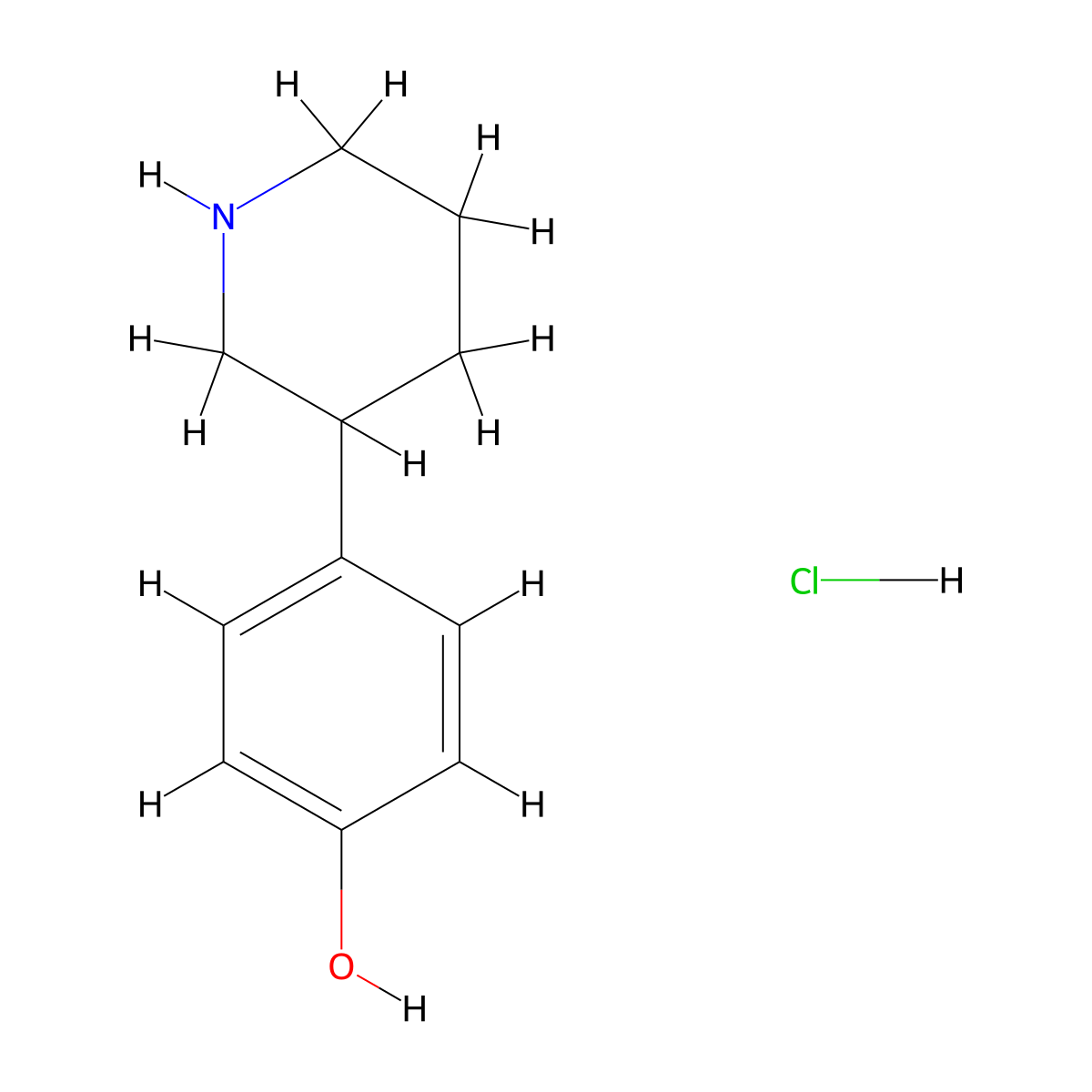 4-(Piperidin-3-yl)phenol hydrochloride molecular structure, CAS 2243520-64-9