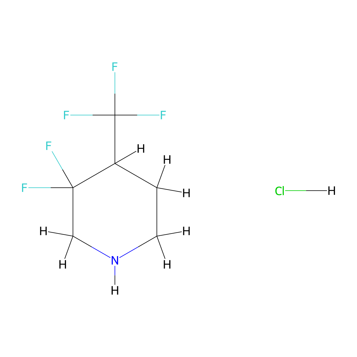 3,3-Difluoro-4-(trifluoromethyl)piperidine hydrochloride molecular structure, CAS 2243520-69-4