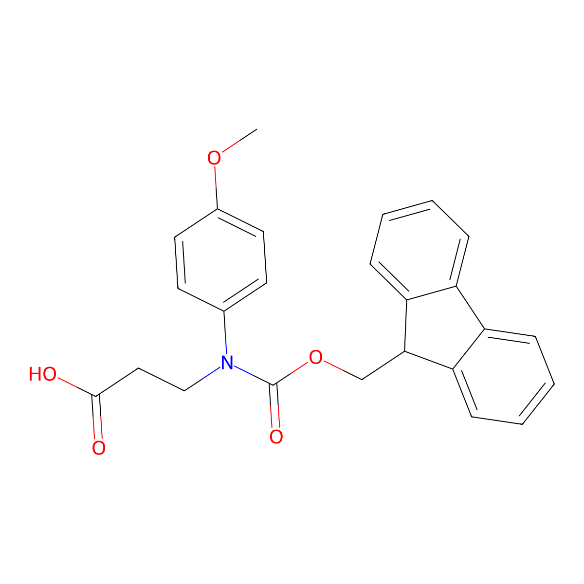 3-({[(9H-fluoren-9-yl)methoxy]carbonyl}(4-methoxyphenyl)amino)propanoic acid molecular structure, CAS 2243520-74-1