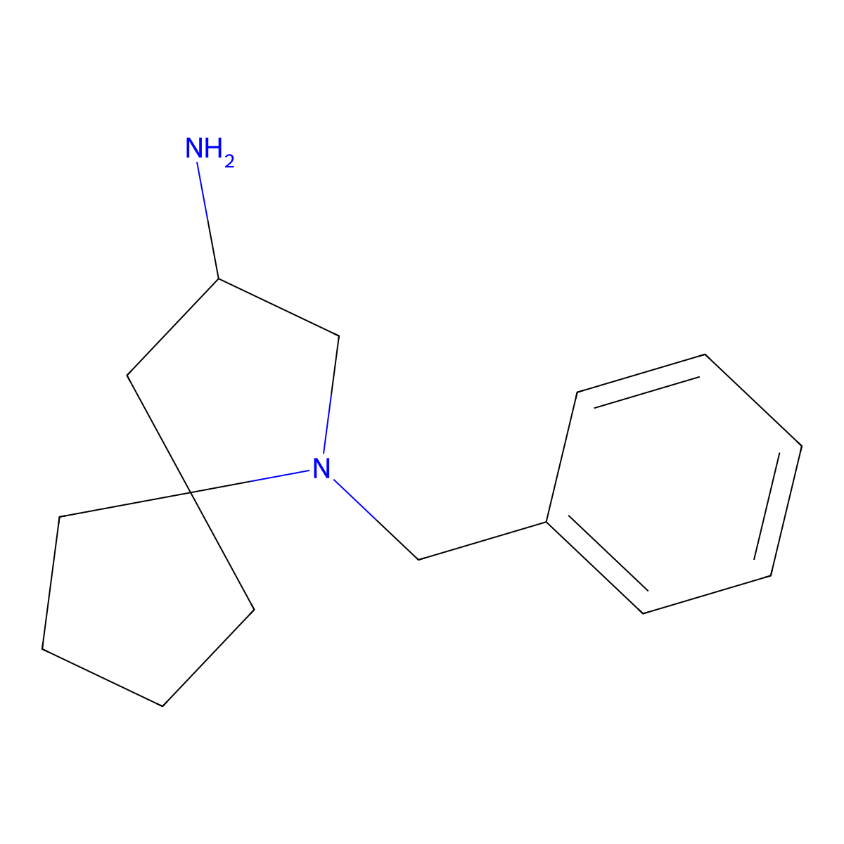 1-Benzyl-1-azaspiro[4.4]nonan-3-amine molecular structure, CAS 2243520-79-6