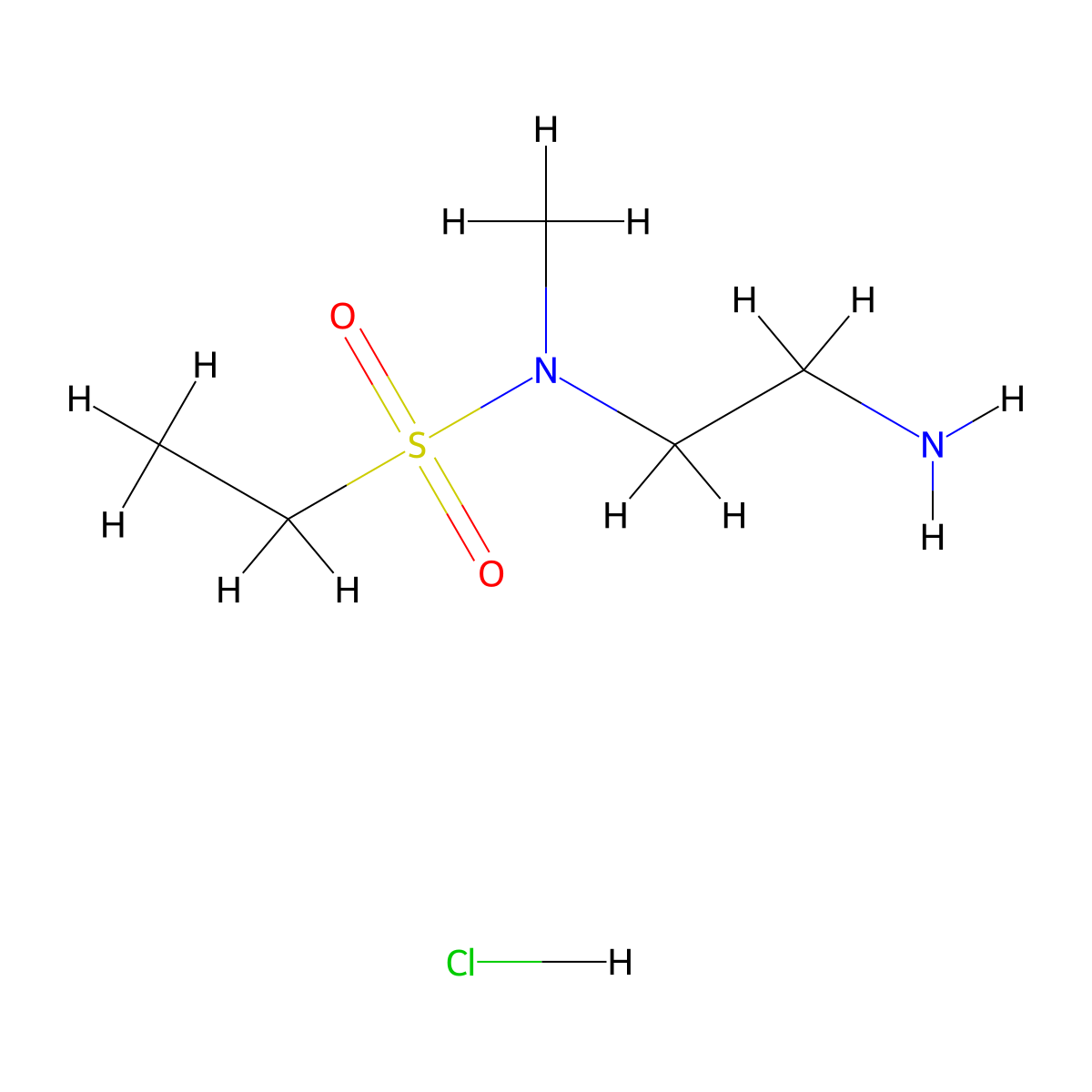 N-(2-aminoethyl)-N-methylethane-1-sulfonamide hydrochloride molecular structure, CAS 2243520-90-1