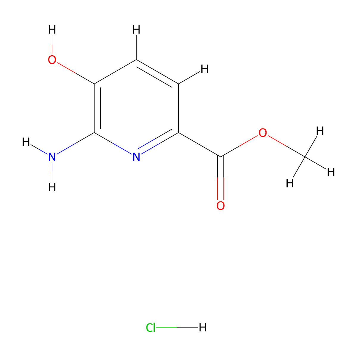 Methyl 6-amino-5-hydroxypyridine-2-carboxylate hydrochloride molecular structure, CAS 2243521-00-6