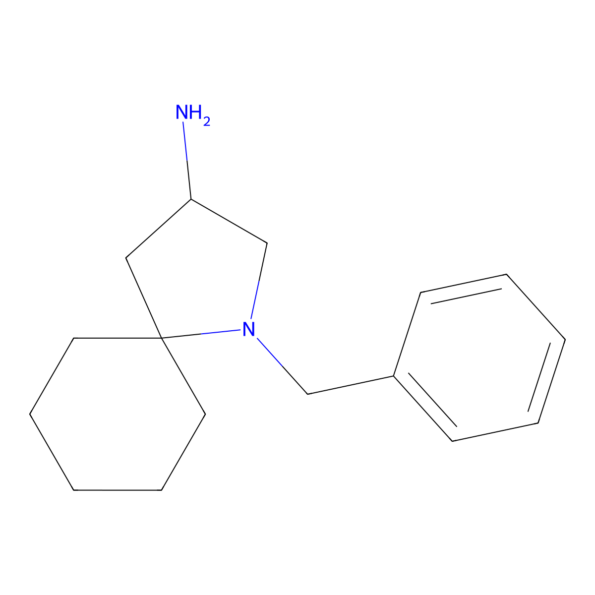 1-Benzyl-1-azaspiro[4.5]decan-3-amine molecular structure, CAS 2243521-05-1