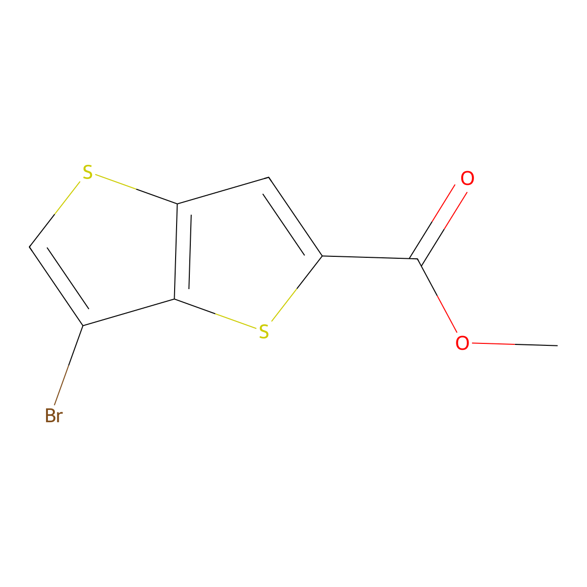 Methyl 6-bromothieno[3,2-b]thiophene-2-carboxylate molecular structure, CAS 2243521-35-7