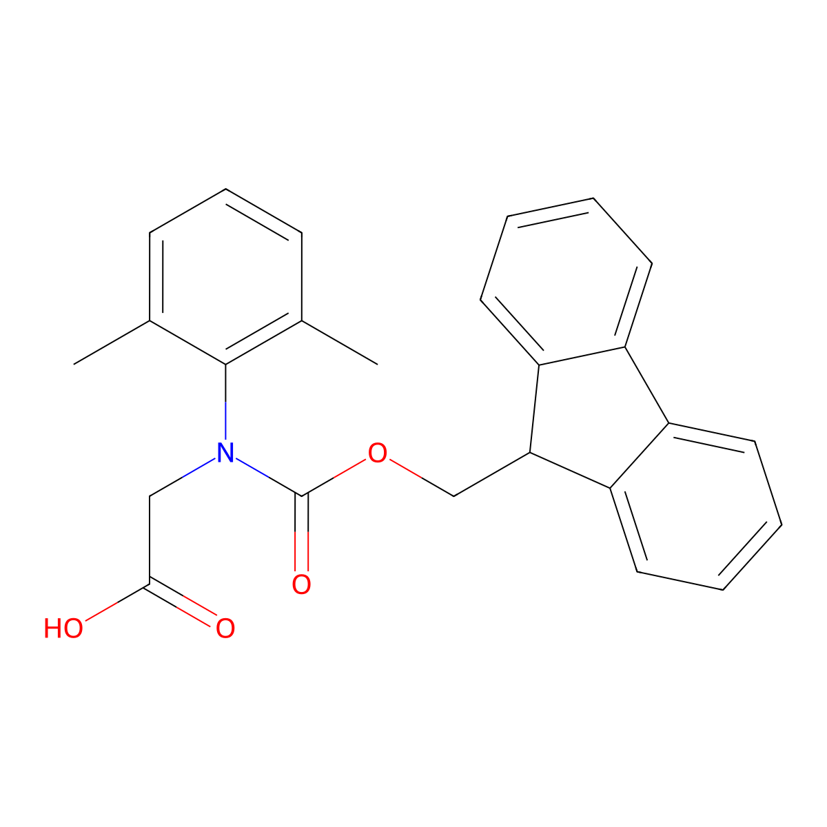 2-[(2,6-dimethylphenyl)({[(9H-fluoren-9-yl)methoxy]carbonyl})amino]acetic acid molecular structure, CAS 2243521-51-7