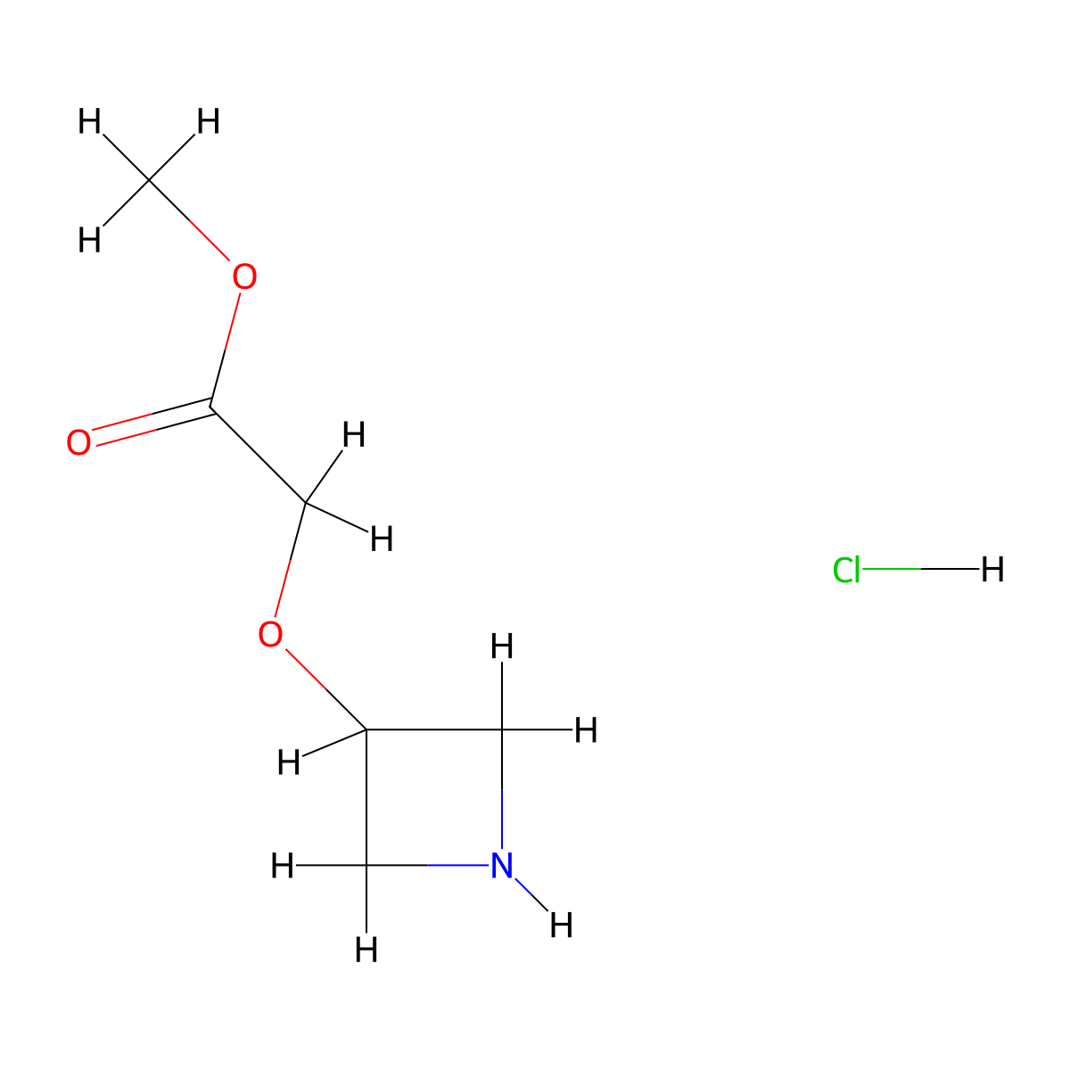 Methyl 2-(azetidin-3-yloxy)acetate hydrochloride molecular structure, CAS 2243521-68-6