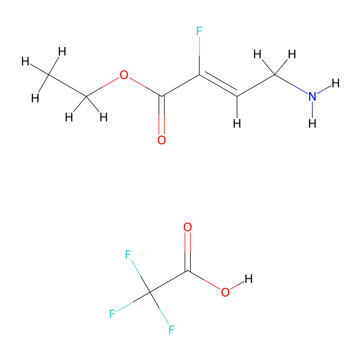 Ethyl4-amino-2-fluorobut-2-enoate,trifluoroaceticacid molecular structure, CAS 2243522-03-2
