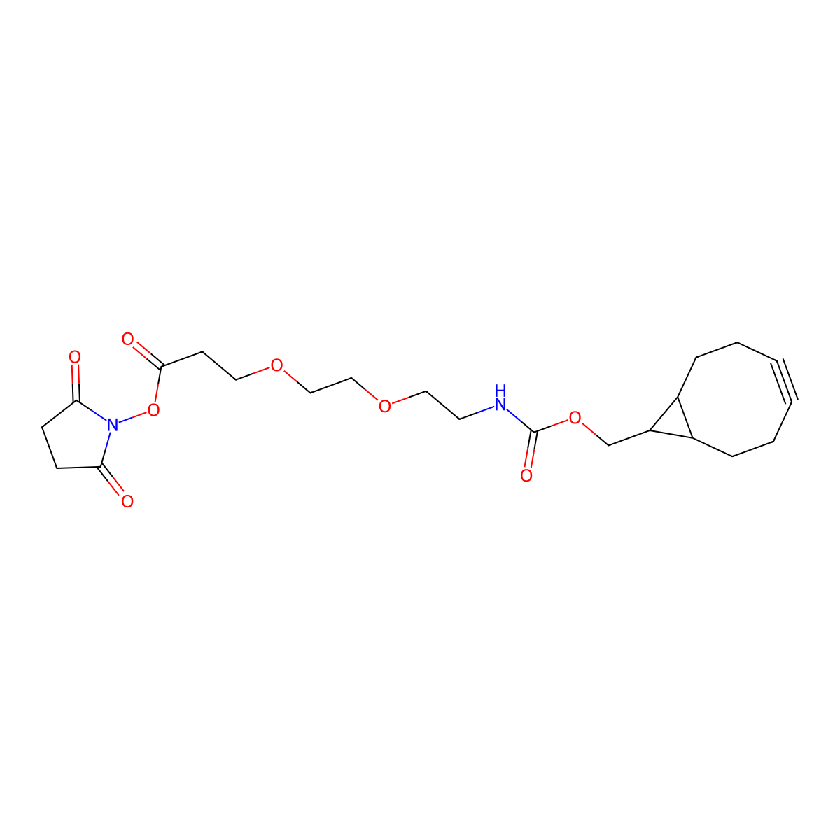 endo-BCN-PEG2-NHS ester molecular structure, CAS 2243565-12-8