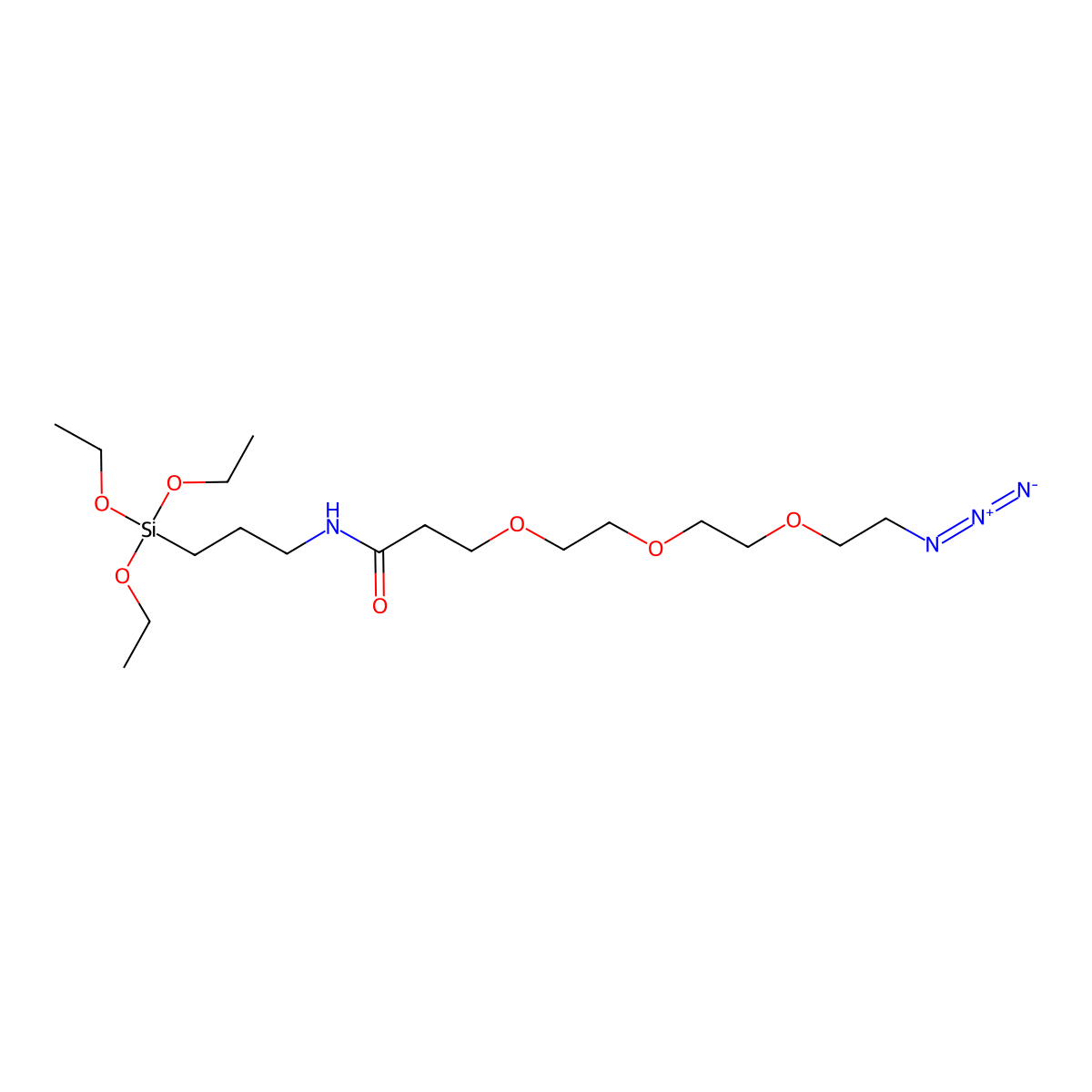 Azido-PEG3-triethoxysilane molecular structure, CAS 2243566-43-8