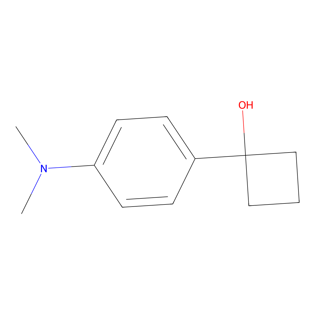 1-(4-(Dimethylamino)phenyl)cyclobutanol molecular structure, CAS 2243586-30-1