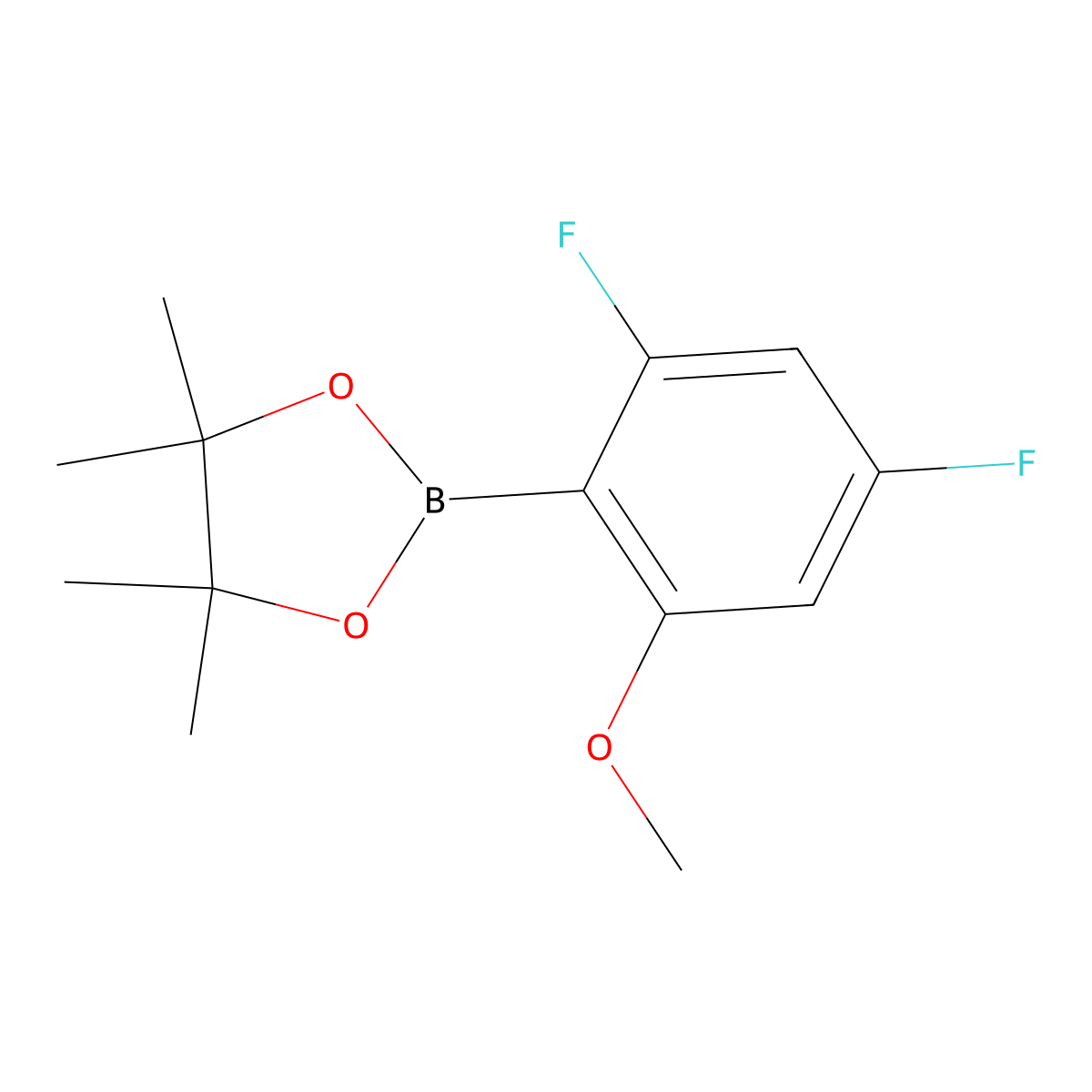 2,4-Difluoro-6-methoxyphenylboronic Acid Pinacol Ester molecular structure, CAS 2243635-39-2