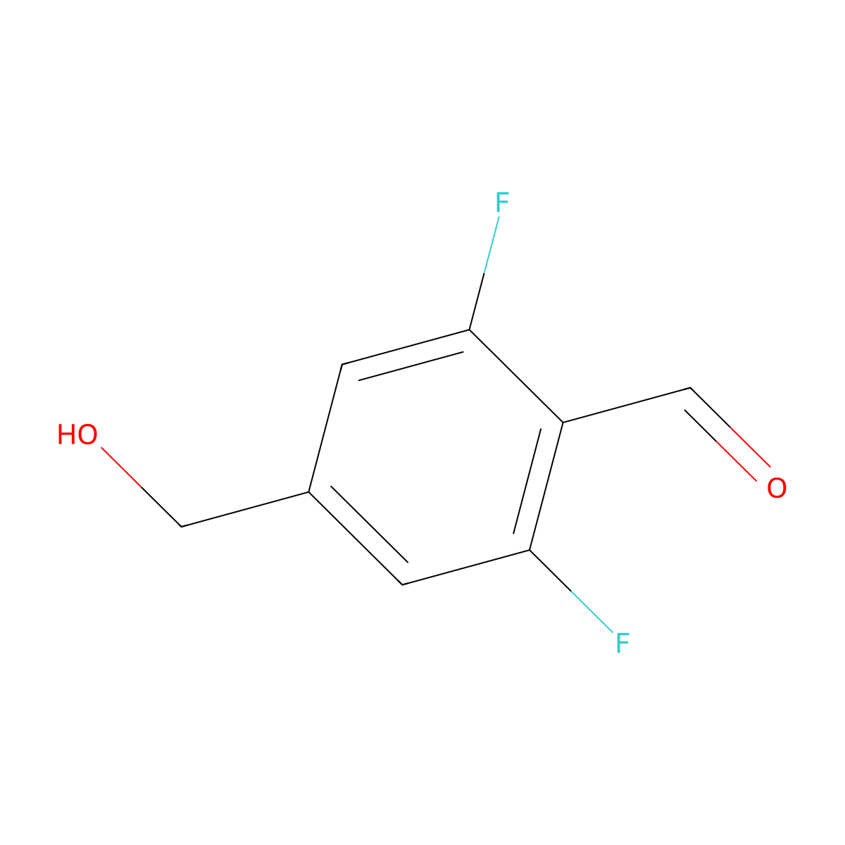 2,6-Difluoro-4-(hydroxymethyl)benzaldehyde molecular structure, CAS 2243635-67-6