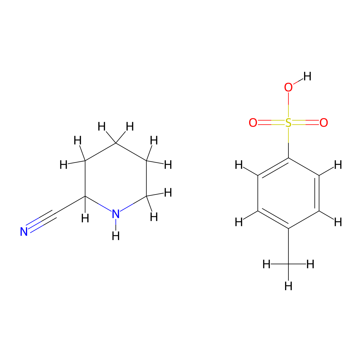 4-Methylbenzenesulfonic acid;piperidine-2-carbonitrile molecular structure, CAS 2243710-70-3