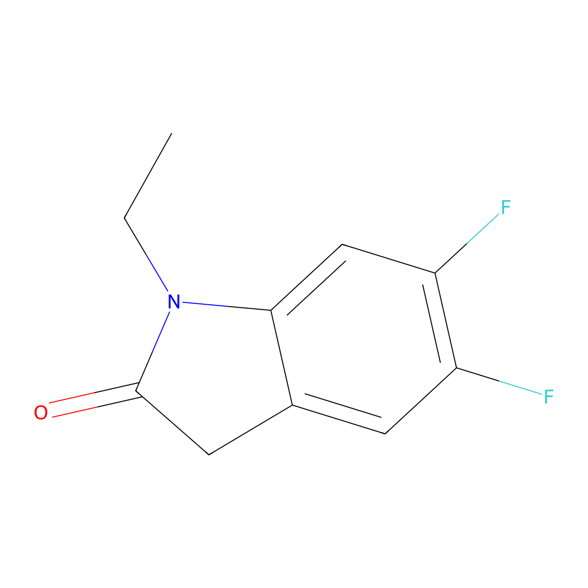 1-Ethyl-5,6-difluoroindolin-2-one molecular structure, CAS 2243743-32-8