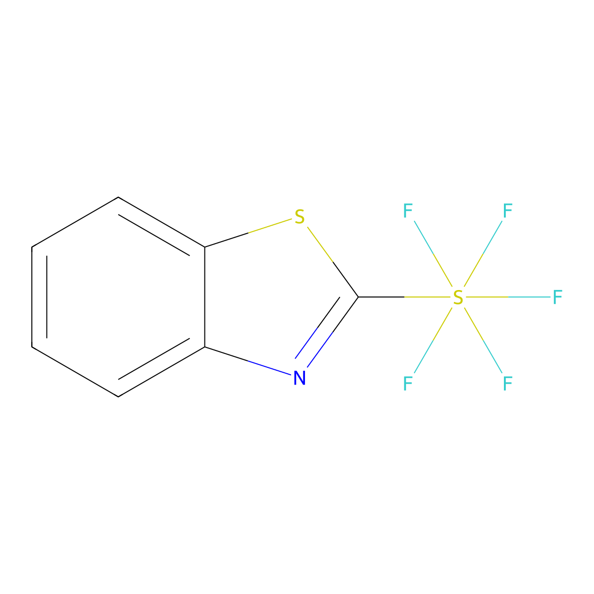 1,3-Benzothiazol-2-yl(pentafluoro)-lambda6-sulfane molecular structure, CAS 2243786-11-8