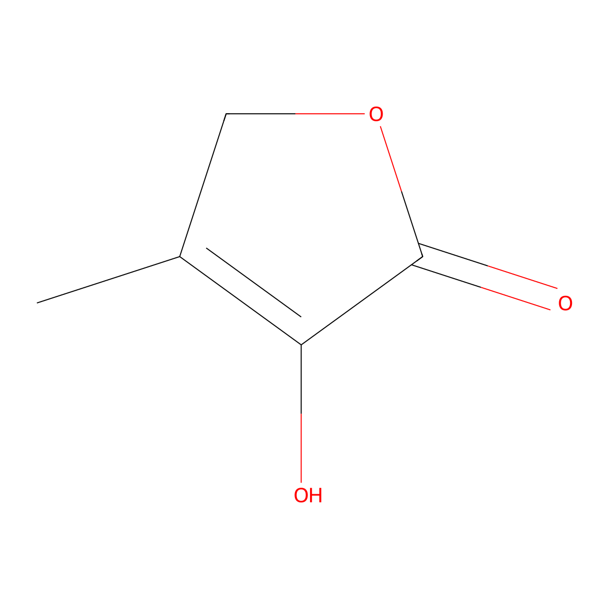 3-Hydroxy-4-methylfuran-2(5H)-one molecular structure, CAS 22438-62-6