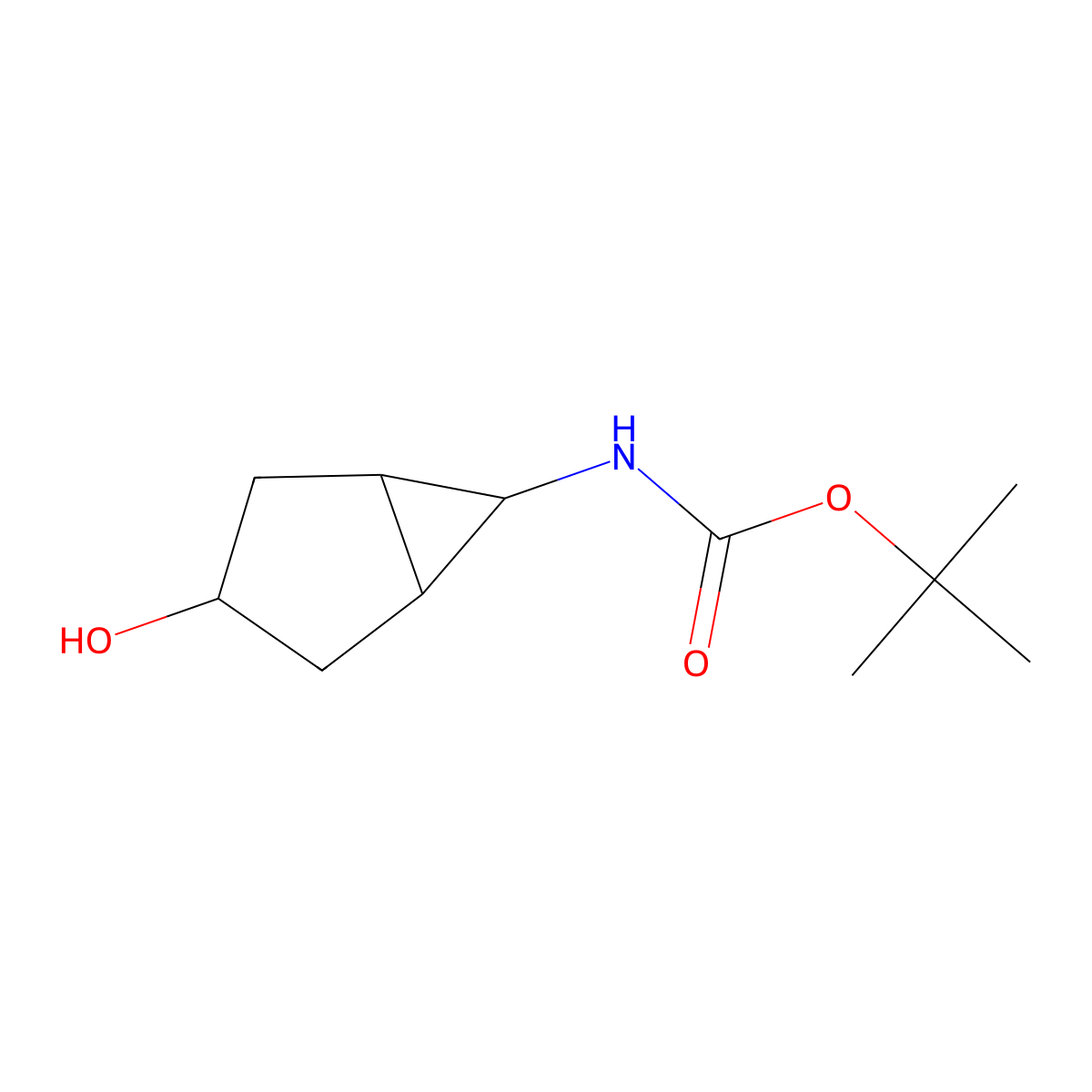 tert-Butyl (3-hydroxybicyclo[3.1.0]hexan-6-yl)carbamate molecular structure, CAS 2243802-10-8