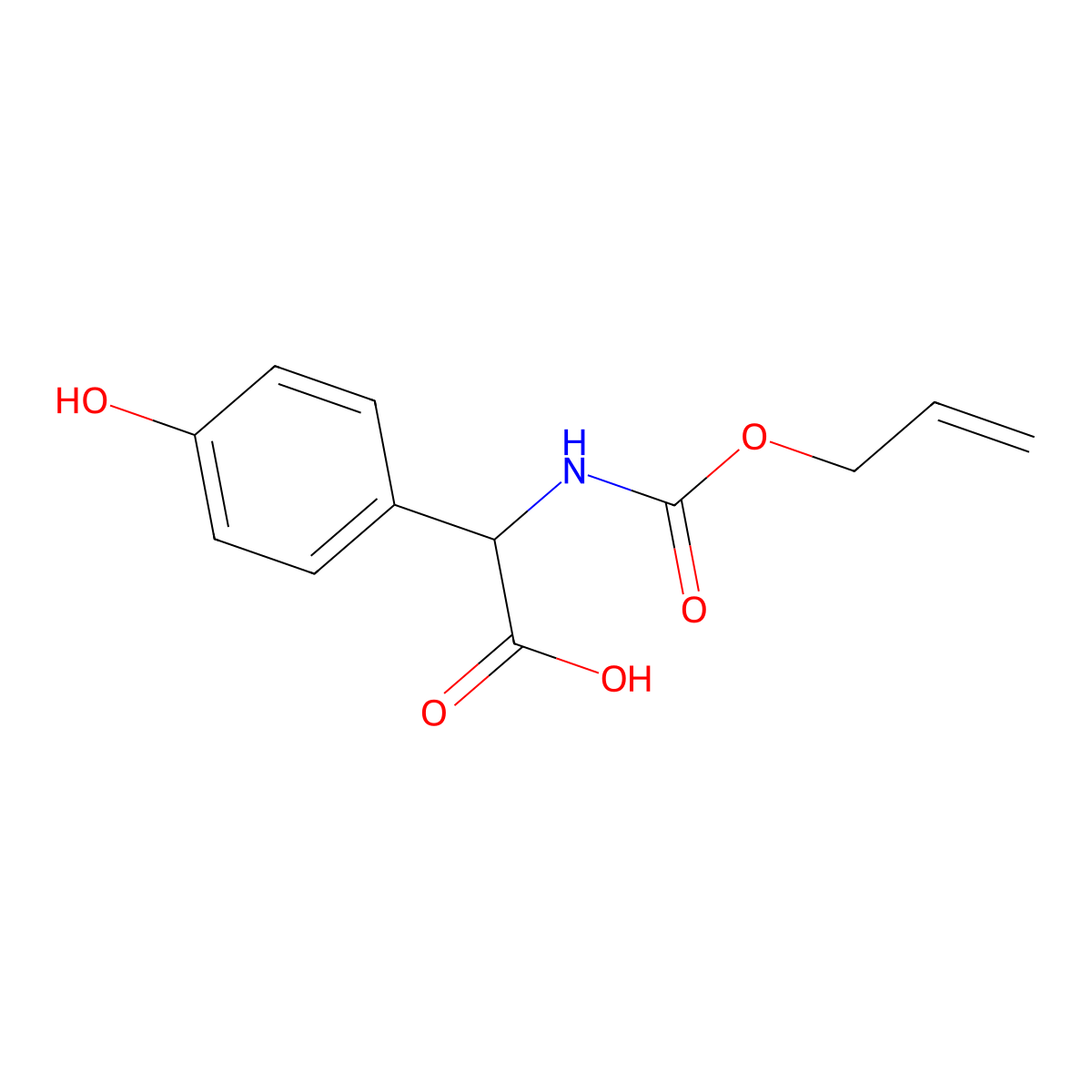 (2S)-2-(4-hydroxyphenyl)-2-{[(prop-2-en-1-yloxy)carbonyl]amino}acetic acid molecular structure, CAS 2243812-16-8