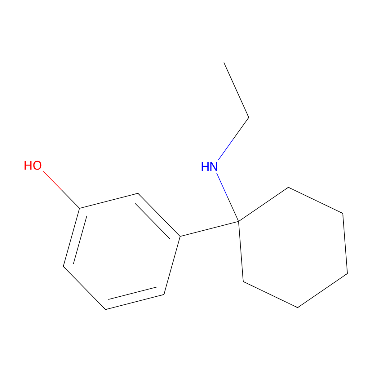 3-(1-(Ethylamino)cyclohexyl)phenol molecular structure, CAS 2243815-20-3