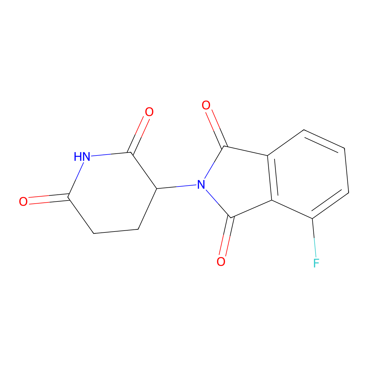 (R)-2-(2,6-Dioxopiperidin-3-yl)-4-fluoroisoindoline-1,3-dione molecular structure, CAS 2243823-26-7