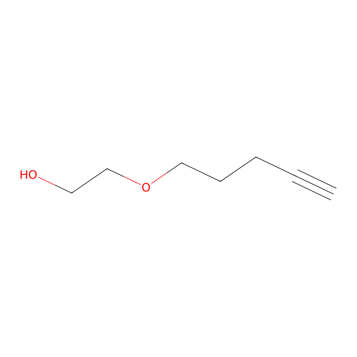 2-(Pent-4-yn-1-yloxy)ethan-1-ol molecular structure, CAS 2243823-86-9
