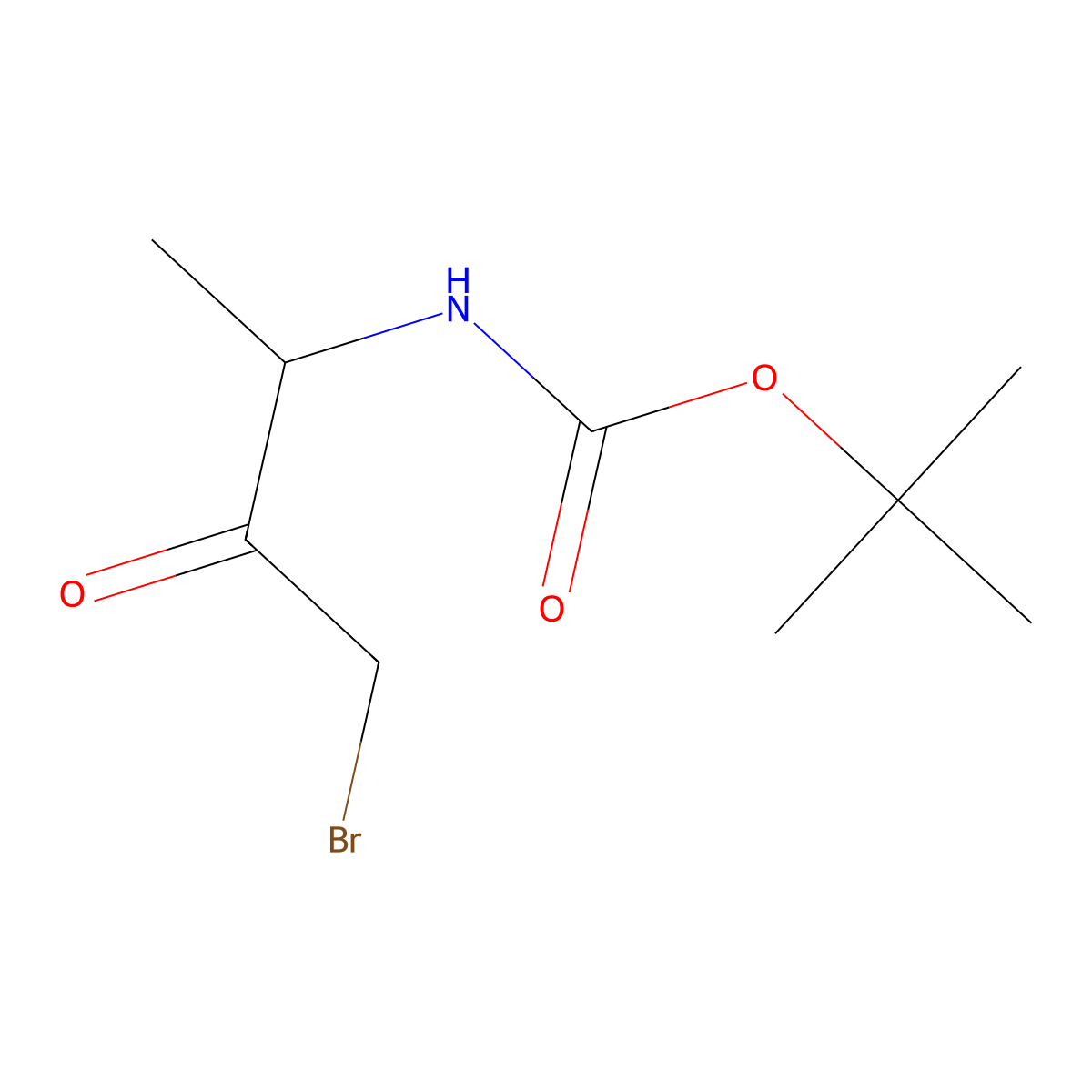 tert-butyl N-((2R)-4-bromo-3-oxobutan-2-yl)carbamate molecular structure, CAS 2243824-59-9