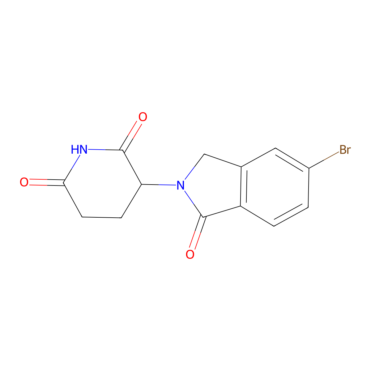 (3R)-3-(5-Bromo-1-oxo-isoindolin-2-YL)piperidine-2,6-dione molecular structure, CAS 2243825-20-7