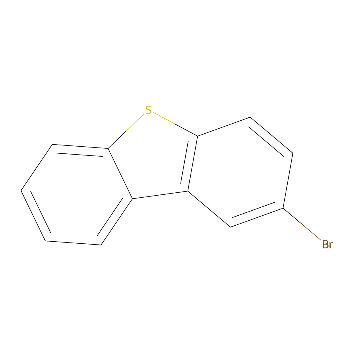 2-Bromodibenzothiophene molecular structure, CAS 22439-61-8