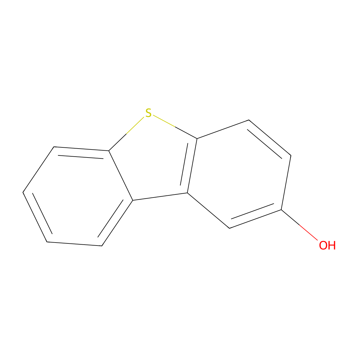 2-Hydroxydibenzothiophene molecular structure, CAS 22439-65-2