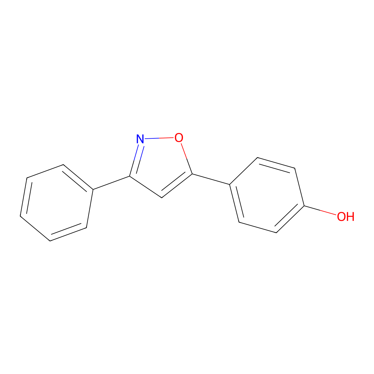 4-(3-Phenyl-5-isoxazolyl)phenol molecular structure, CAS 22439-71-0