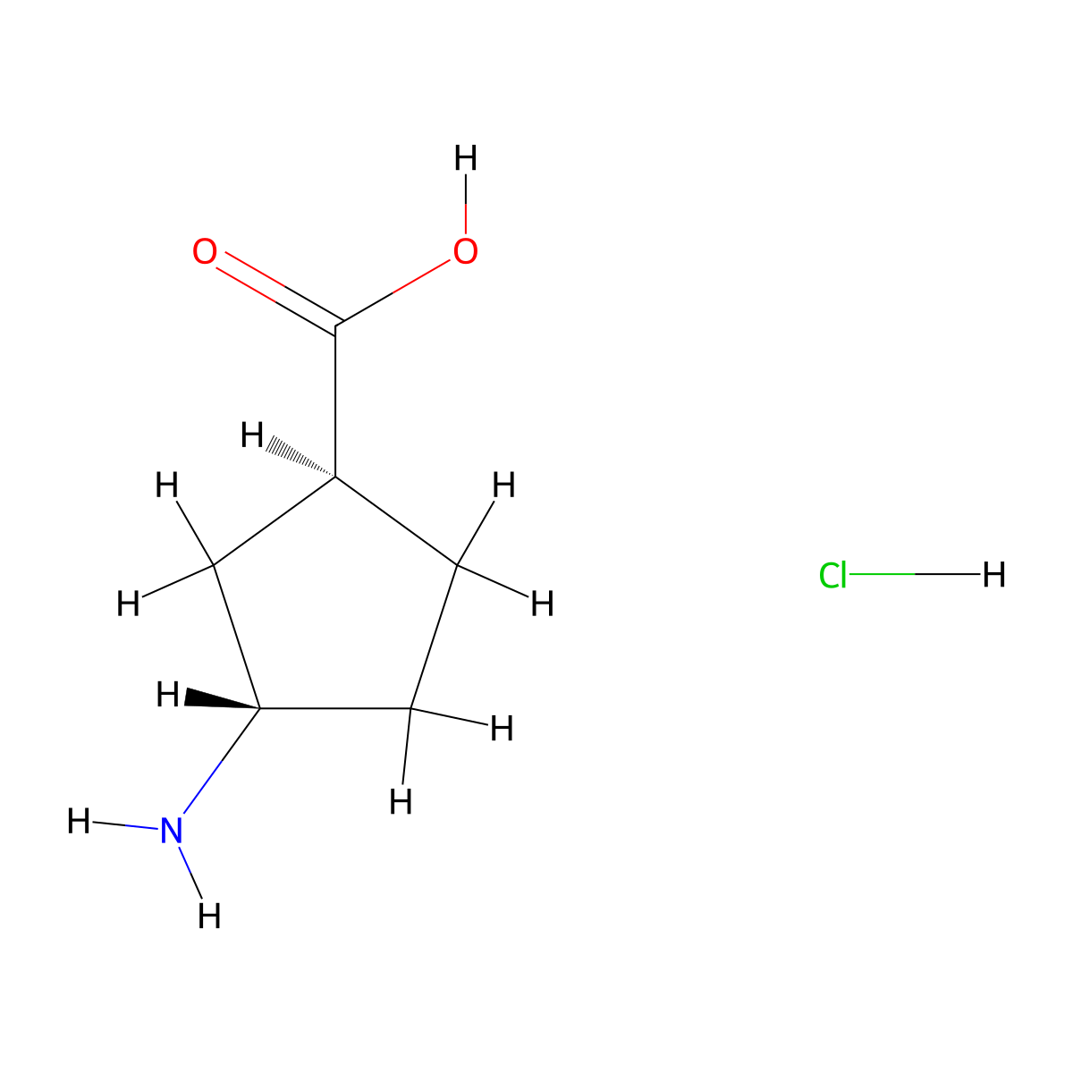 (1S,3S)-3-Aminocyclopentanecarboxylic acid hydrochloride molecular structure, CAS 2243913-36-0