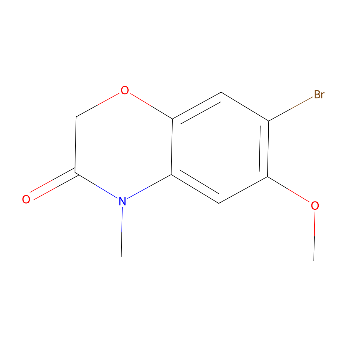 7-Bromo-6-methoxy-4-methyl-2H-1,4-benzoxazin-3(4H)-one molecular structure, CAS 2243949-77-9
