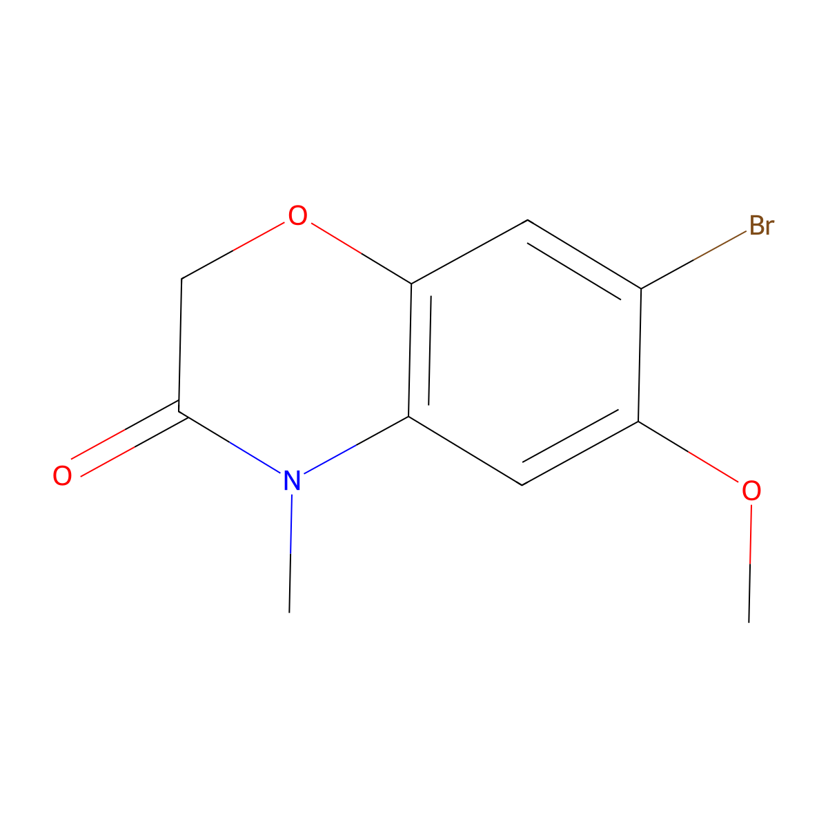 7-Bromo-6-methoxy-4-methyl-2H-1,4-benzoxazin-3(4H)-one molecular structure, CAS 2243949-77-9