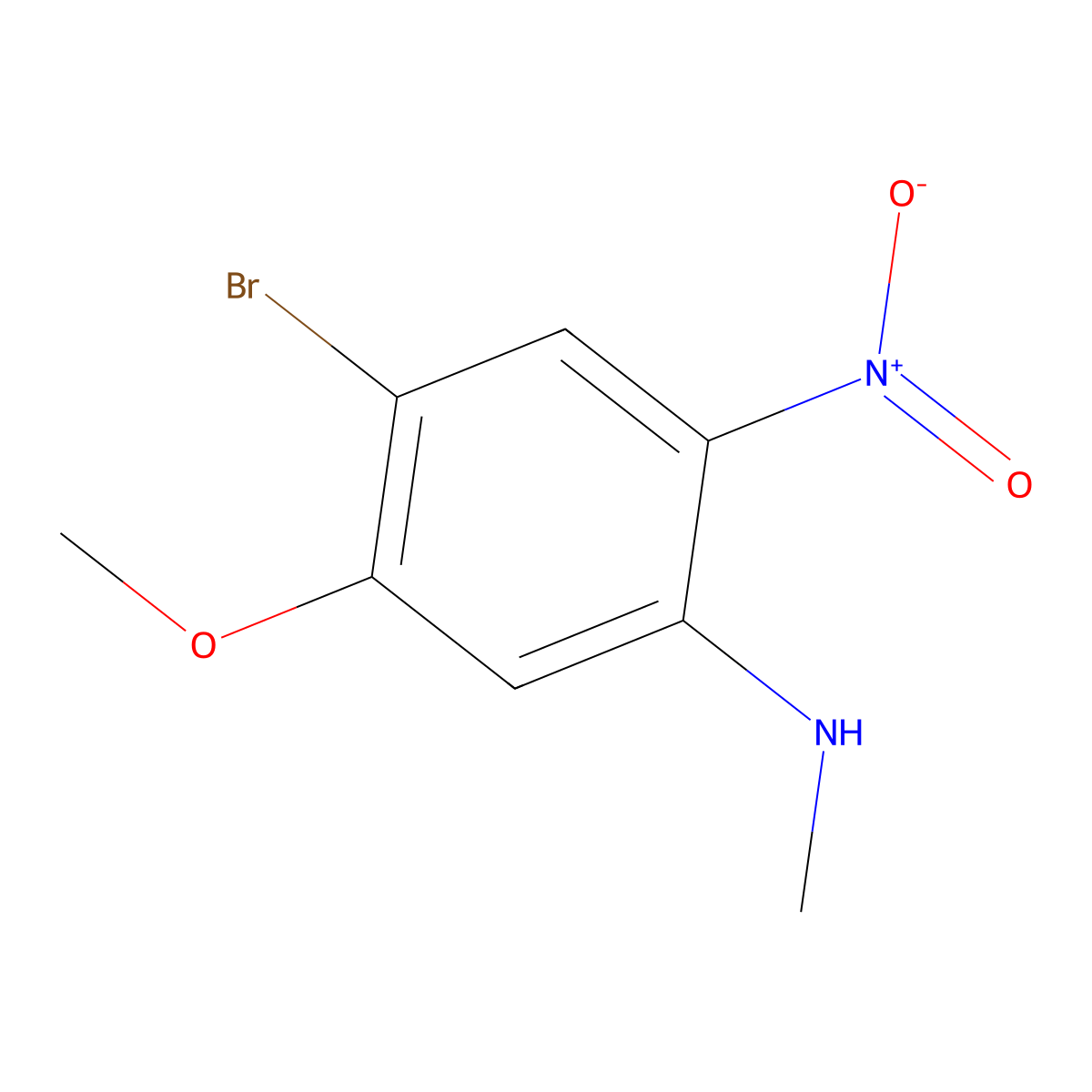 4-bromo-5-methoxy-N-methyl-2-nitroaniline molecular structure, CAS 2243949-98-4