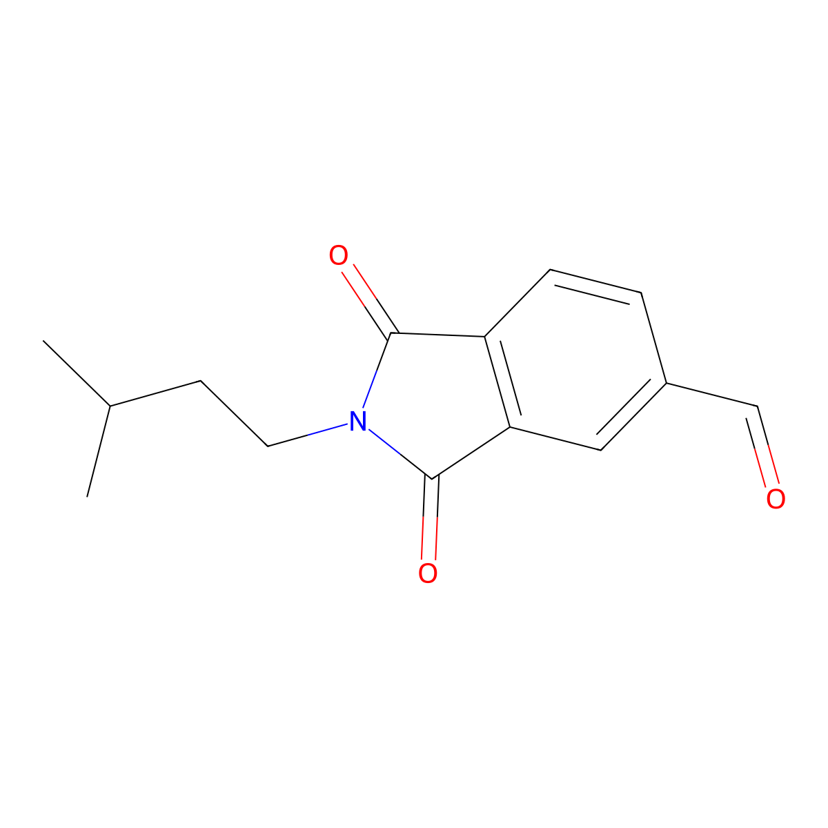 2-Isopentyl-1,3-dioxoisoindoline-5-carbaldehyde molecular structure, CAS 2243974-49-2