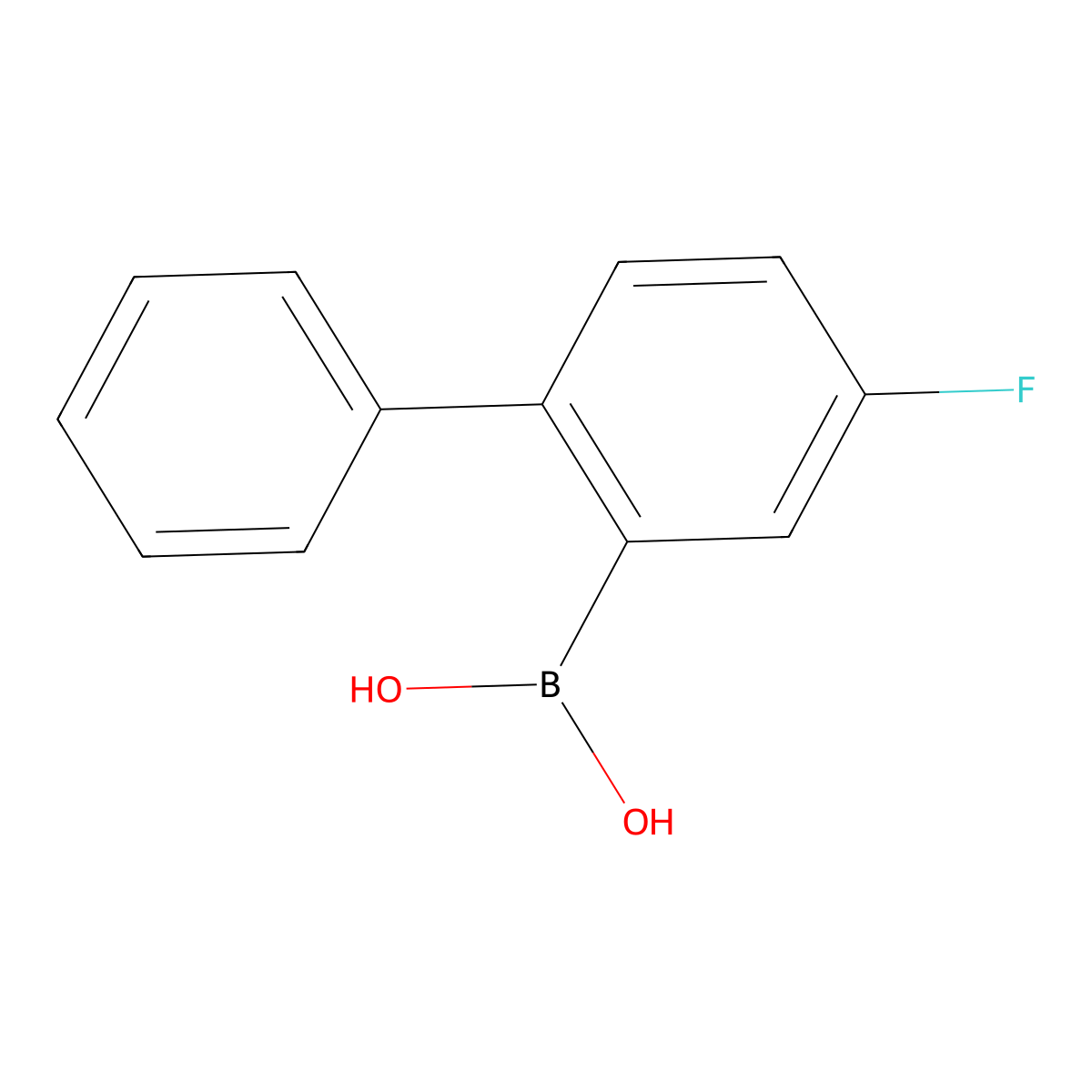 (4-Fluoro-[1,1'-biphenyl]-2-yl)boronic acid molecular structure, CAS 2243975-77-9
