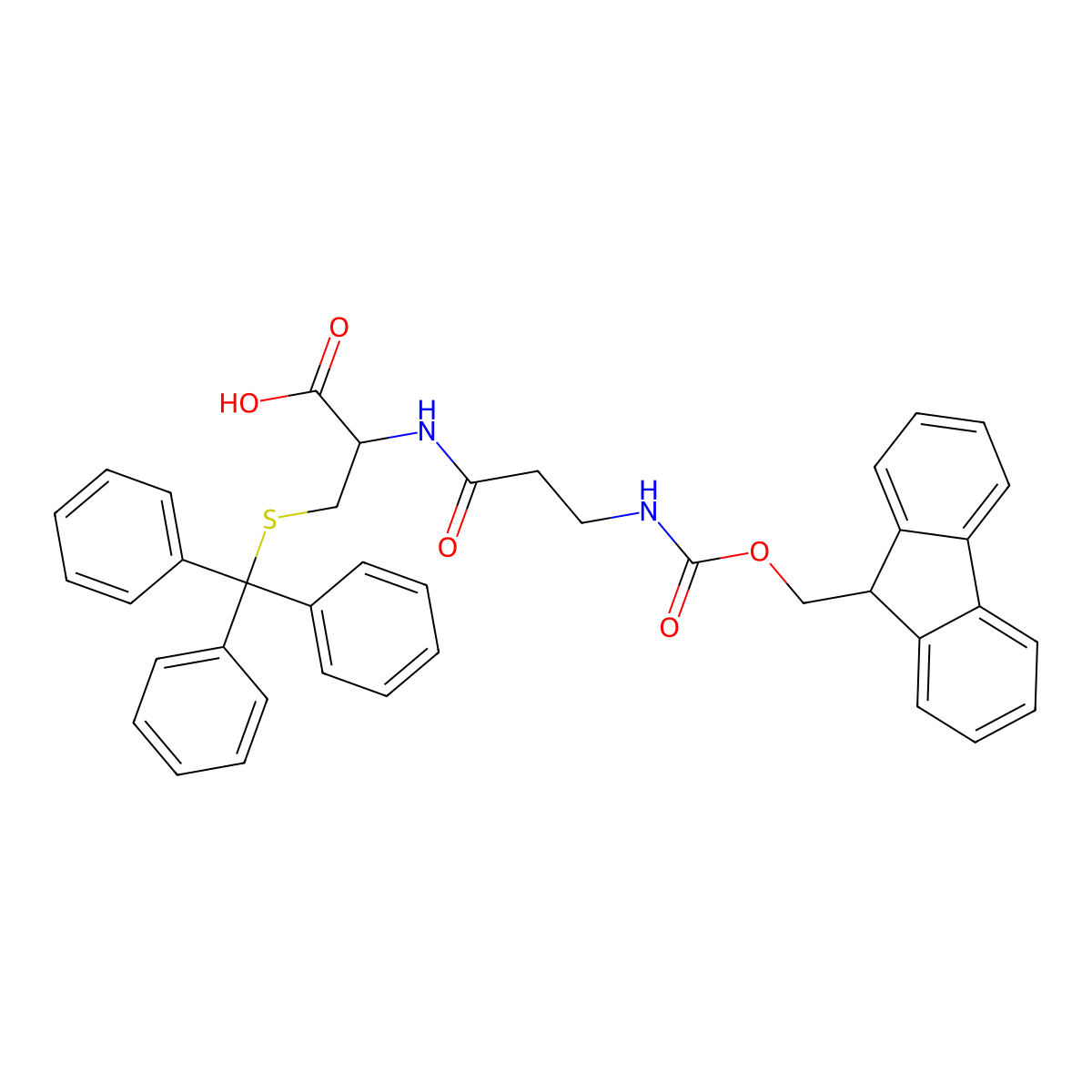 Fmoc-beta-Ala-Cys(Trt)-OH molecular structure, CAS 2244048-20-0