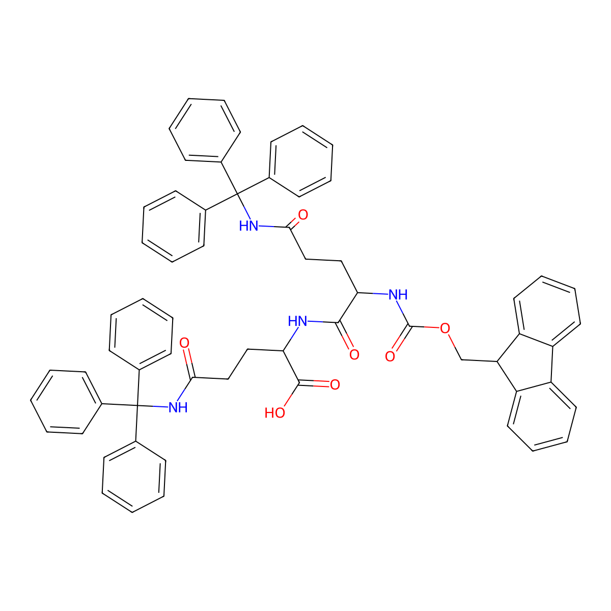 Fmoc-Gln(Trt)-Gln(Trt)-OH molecular structure, CAS 2244048-22-2