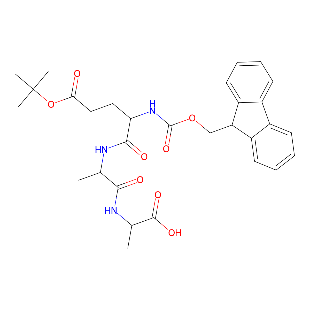Fmoc-Glu(OtBu)-Ala-Ala-OH molecular structure, CAS 2244048-23-3
