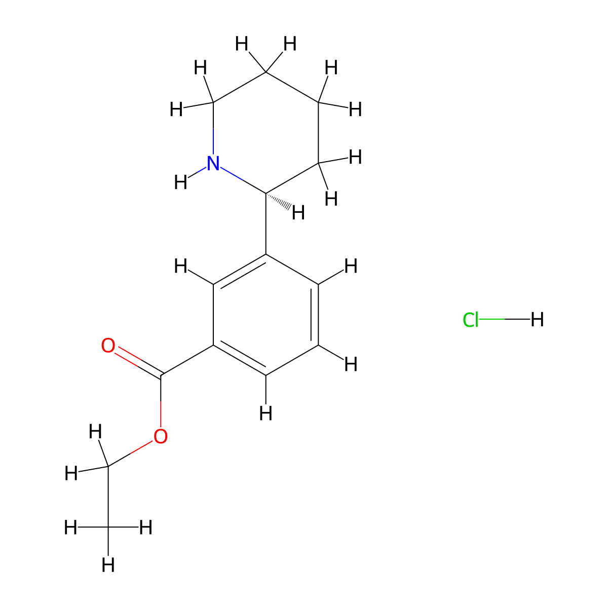 Ethyl (S)-3-(piperidin-2-yl)benzoate hydrochloride molecular structure, CAS 2244064-25-1